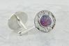 Silver and purple opal cufflinks | Image 4