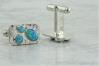 Silver and aqua opal cufflinks | Image 3