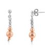 Silver and Rose Gold Drop Earrings | Image 2
