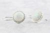 White opal drop earrings 10mm | Image 4