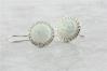 White opal drop earrings 10mm | Image 2
