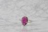 Handmade Pink Tourmaline Diamond Gold Ring | Image 2