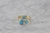 Yellow gold spiral ring with blue opals | Image 2