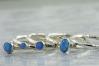 Silver and blue opal stacking ring set | Image 2