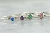 Silver and opal stacking ring set | Image 2