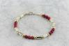 Gold and silver red opal bracelet | Image 2