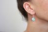 10mm Silver and Blue Opal Drop Earring | Image 2