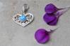 Blue Opal & Silver Heart Charm | Image 2