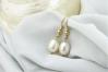 9ct Gold White Pearl drop Earrings | Image 2