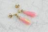 9ct Gold Pink Opal Teardrop Earrings | Image 2