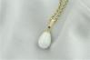 Delicate 9ct Gold White Teardrop Opal Pendant | Image 2