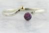 Gold and Silver Bangle set with Purple Opal | Image 2