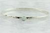 Sterling Silver white Opal Oval Bangle set with 6mm stone | Image 2