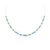 Silver and Gold Blue Opal Necklace | Image 2