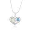 White and Blue Opal Heart Charm | Image 7