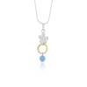 Gold and silver pendant with blue opal | Image 2