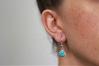 8mm Aqua Opal Sterling Silver Drop Earrings ( 9 Colours Available) | Image 2