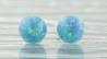 8mm Aqua Opal Bead Stud Earrings ( 9 Colours Available) | Image 3