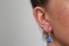 Dark Blue Opal Sterling Silver Drop Earrings | Image 2