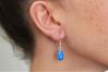 9/13mm Dark Blue Opal Teardrop Earrings | Image 2