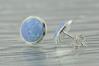 8mm Blue Opal Stud Earrings | Image 2