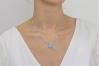 Silver Blue Opal Teardrop Necklace | Image 2