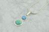 Green and Blue Opal Hammered Pendant | Image 2