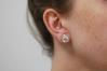 Rose Gold and Silver Stud Earrings | Image 2