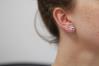 Sterling Silver Flower Stud Earrings | Image 3