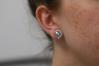 Sterling Silver Grey Pearl Stud Earrings | Image 4