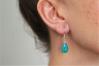 9x13mm Forest Green Opal Teardrop Earrings | Image 2