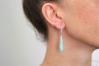 8/30mm Green Teardrop Opal Earrings | Image 2