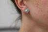 Sterling Silver Stud Earring with 8mm Green Opals | Image 4