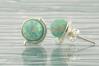 Sterling Silver Stud Earring with 8mm Green Opals | Image 3