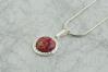 Silver and 10mm Red Opal Pendant | Image 3