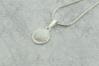 8mm White Opal Silver Hammered Pendant | Image 2
