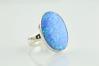 Handmade Silver Extra Large white Opal Ring | Image 3