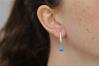 Silver Hammered Opal Hoop Earrings | Image 2
