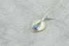 Silver Lilypad Pendant with Blue Opal | Image 2