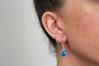 8mm Midnight Blue Opal Drop Earrings | Image 2