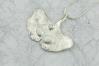 Silver Ginkgo leaf Pendant with White Opals | Image 2