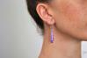 8/30mm Purple Teardrop Opal Earrings | Image 2