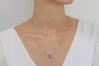 Sterling Silver Purple Opal Teardrop Necklace | Image 2