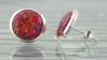 6mm Red Opal Stud Earrings | Image 2