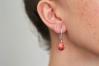 9/13mm Red Opal Teardrop Earrings | Image 2