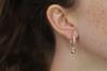 Gold and Silver Medium Hoop Earrings | Image 2