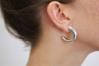 Silver Hoop Medium Earrings | Image 2