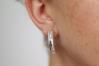 Silver Hoop Medium Earrings | Image 3