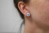 Contemporary Stud Earrings with Blue Opals | Image 4