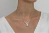Silver Opal Teardrop Necklace | Image 2